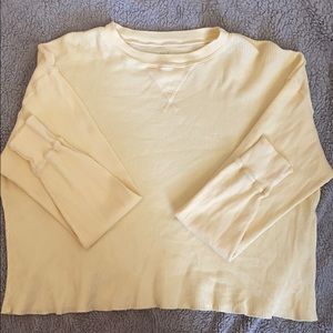 J. Galt long sleeve waffle top